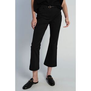 SAINTART Preston Stretch Flare‎ Crop Pant Black NWOT Sz 6